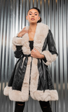 Kenzie Faux Fur and Leather Coat Super Cute!