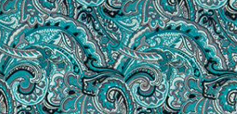 Turquoise Teal Paisley Silk Wild Rag Bandana
