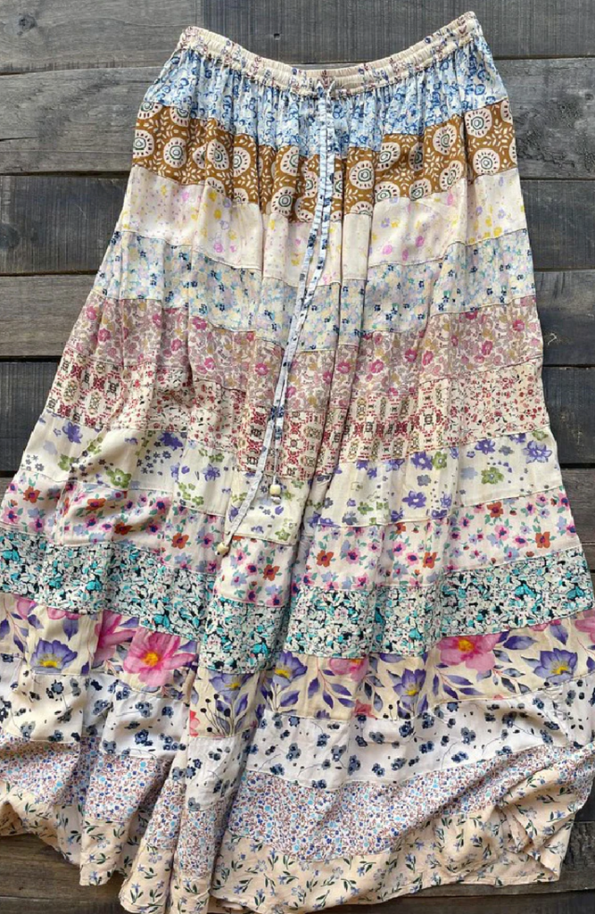 Patchwork Dreams Free Size Maxi Skirt