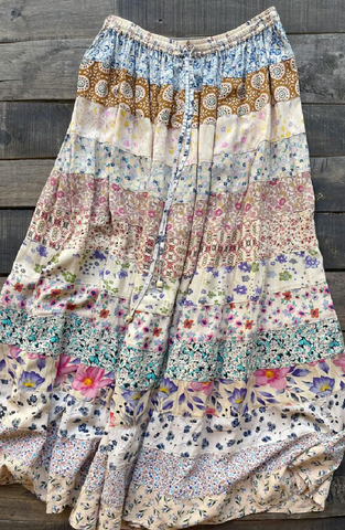 Patchwork Dreams Free Size Maxi Skirt