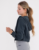 Cropped Active Jacket with Hood
