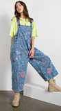 VINTAGE WASHED FLORAL OVERALLS