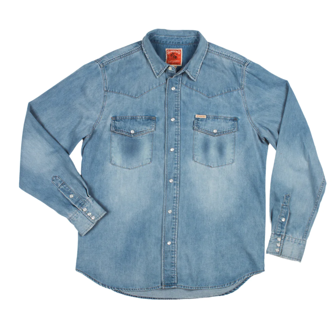 The Wyatt Western Vintage Wash Denim Shirt