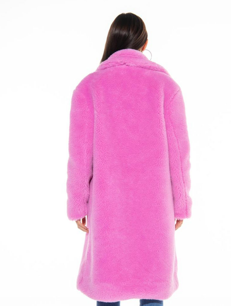 Luxe Pink Faux Fur Coat