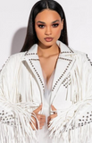 The Karl Fringe White Jacket