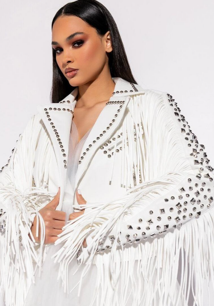 The Karl Fringe White Jacket