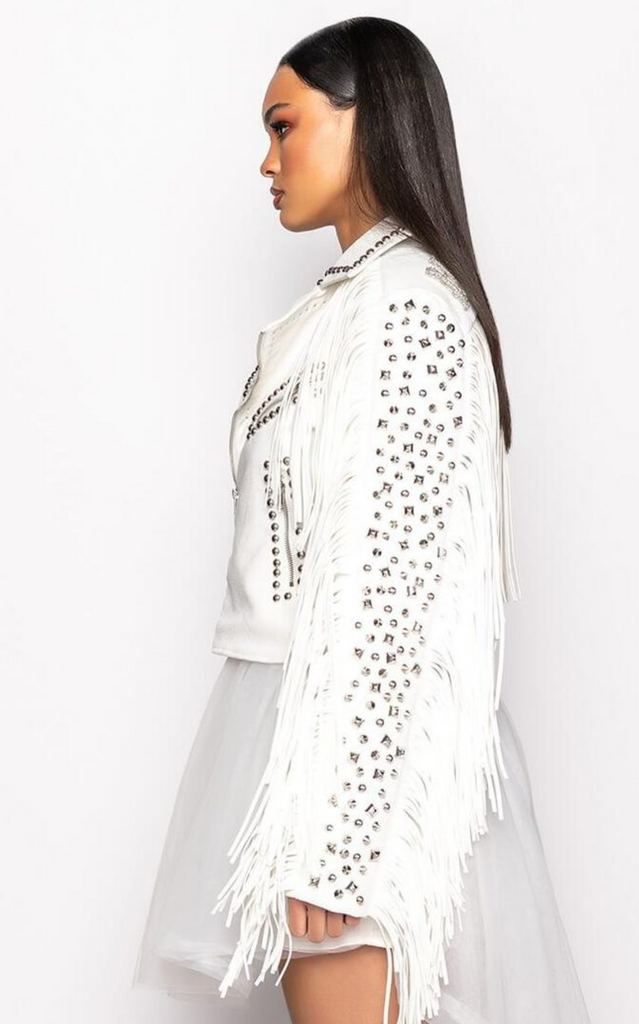 The Karl Fringe White Jacket