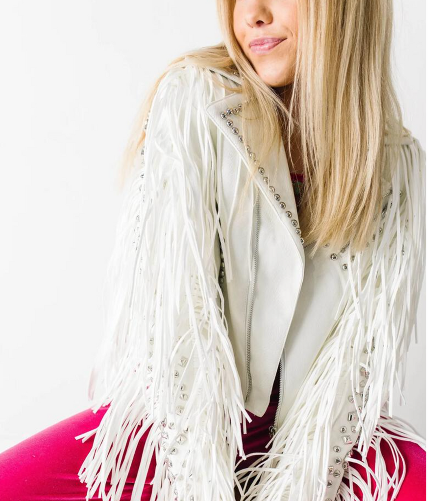 The Karl Fringe White Jacket
