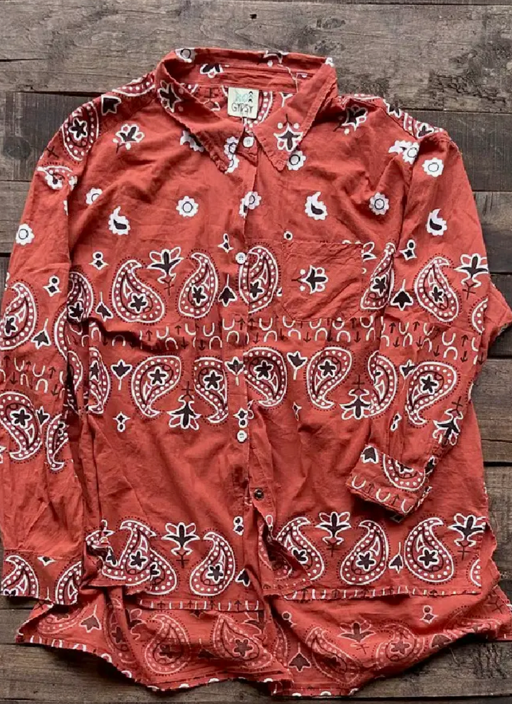 Starburst Shirt Bandana Vintage Red
