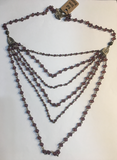 Bicone Tiered Purple Necklace