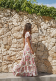 Provence Faux Wrap Maxi Dress-Natural