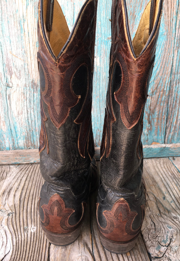 YKY Vintage Boots Brw/Blk 9M