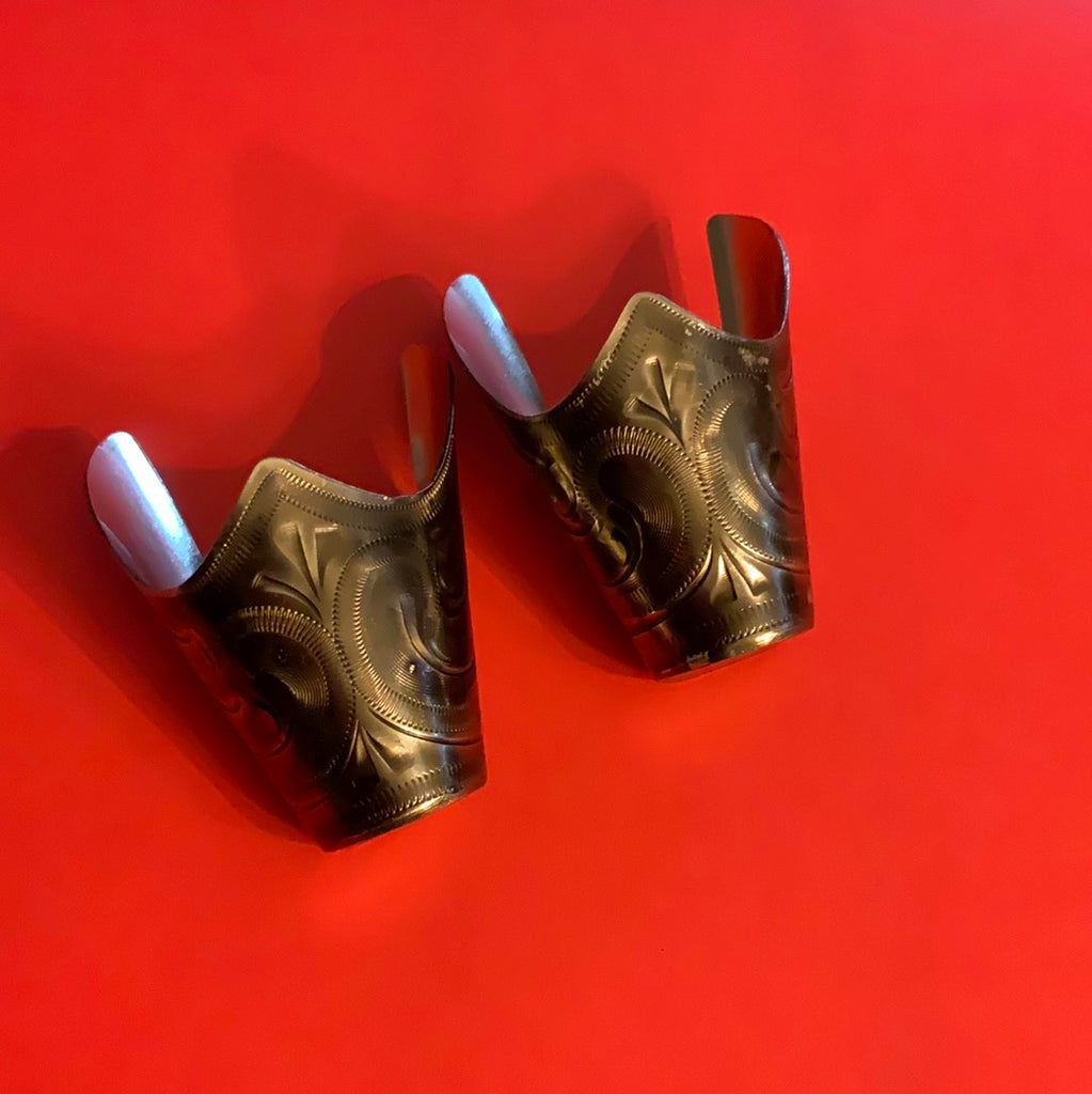 Metal Engraved Boot Tips