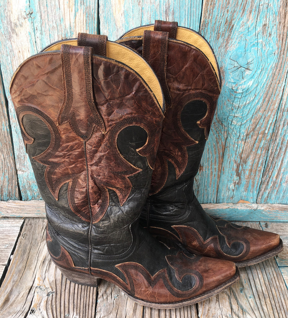 YKY Vintage Boots Brw/Blk 9M
