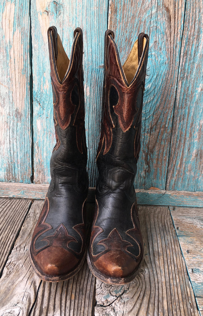 YKY Vintage Boots Brw/Blk 9M