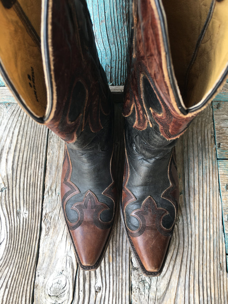 YKY Vintage Boots Brw/Blk 9M